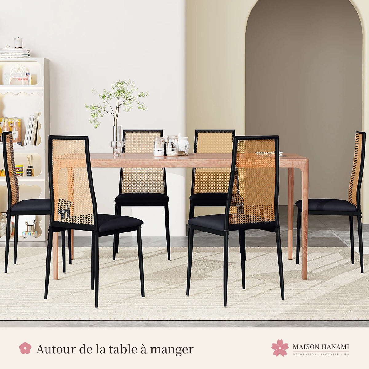 Lot de 2 chaises à dossier cannage