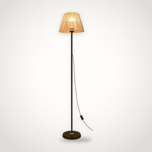 Lampadaire en rotin tressé – style japandi, 140 cm