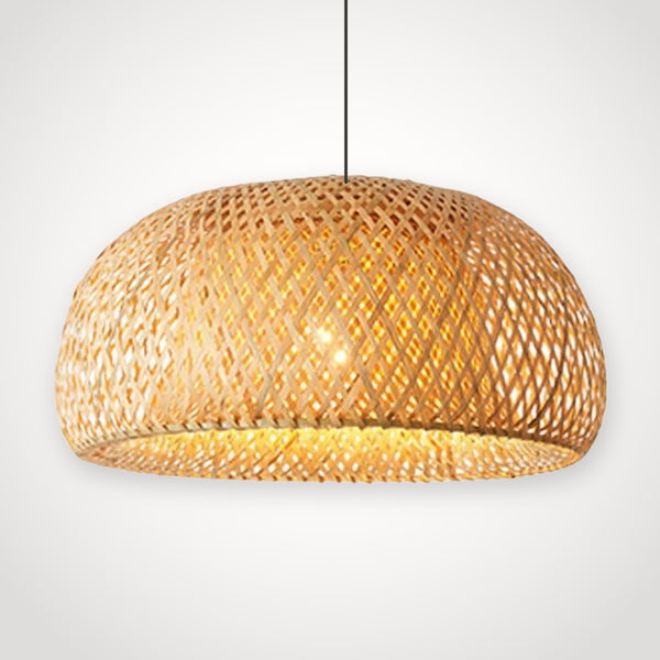 Suspension dôme en bambou tressé – style japonais