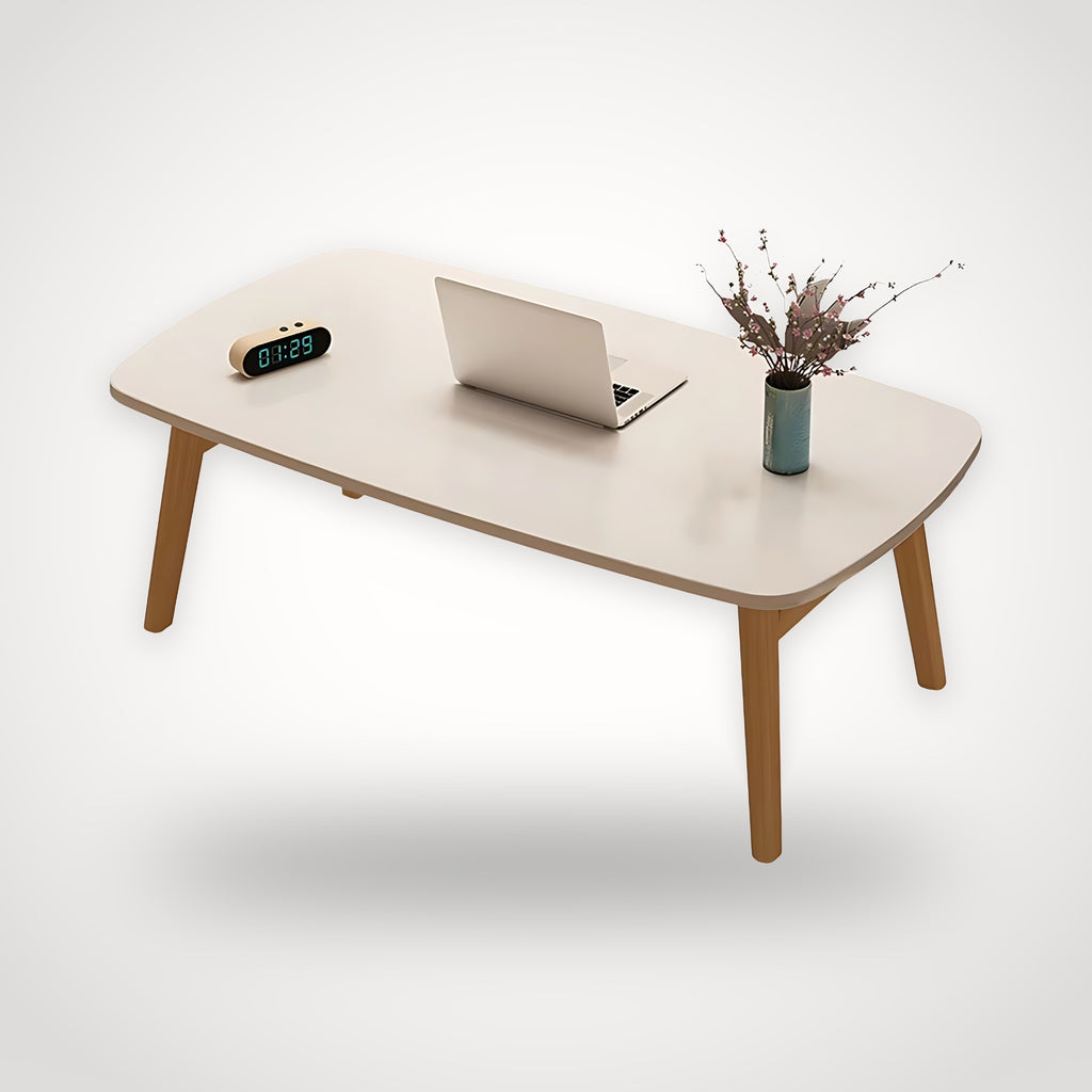 Table basse japonaise pliable blanche