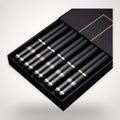 Baguettes japonaises noir et argent – coffret
