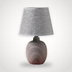 Lampe de chevet japonaise céramique effet bois