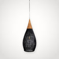 Suspension japonaise rotin noir – forme goutte