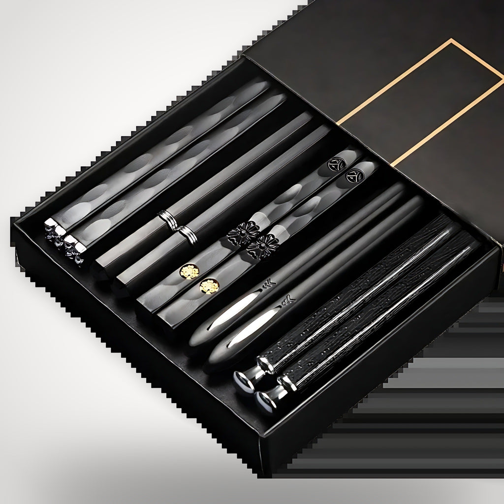Baguettes japonaises noires – coffret cadeau