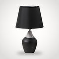 Lampe de chevet japonaise céramique noire