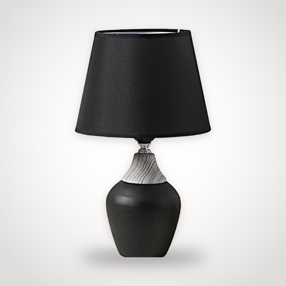 Lampe de chevet japonaise céramique noire