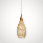 Suspension japonaise en rotin naturel – forme goutte