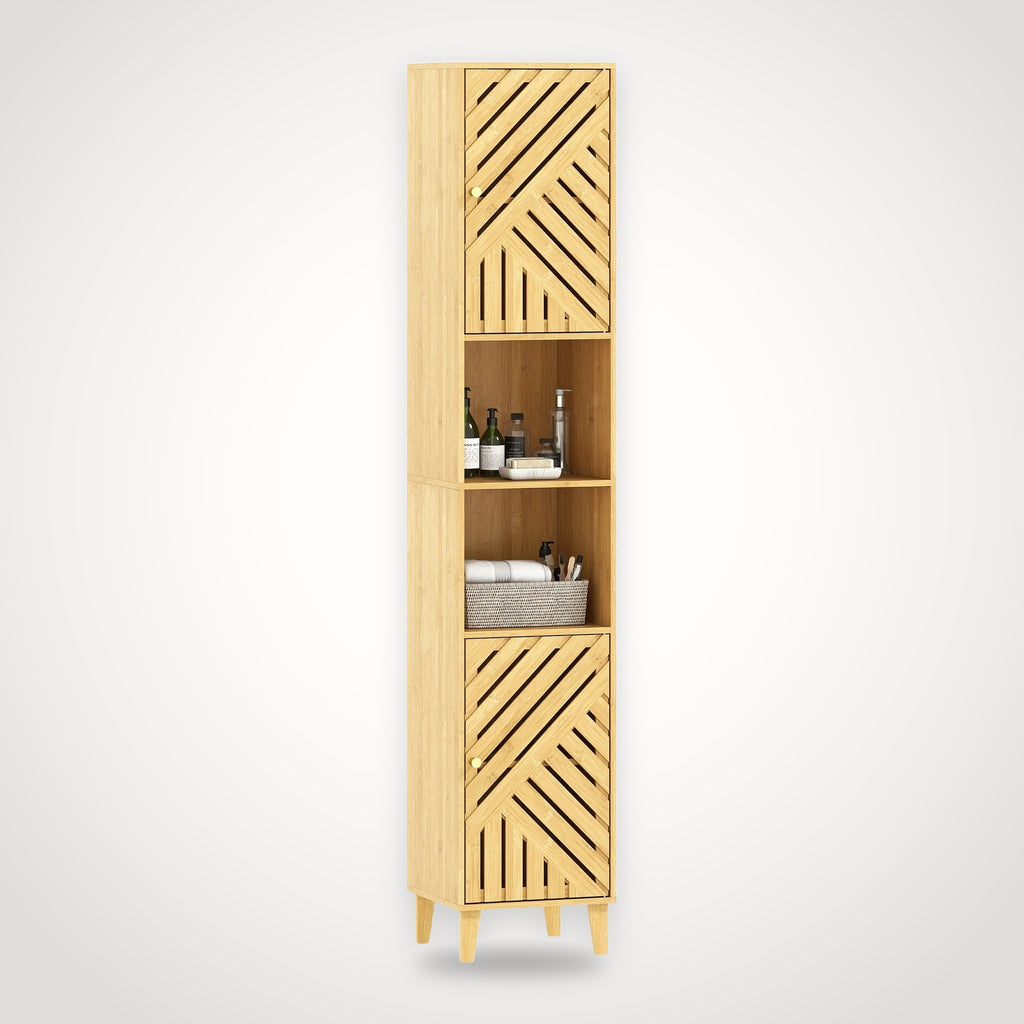 Colonne salle de bain en bambou – meuble zen