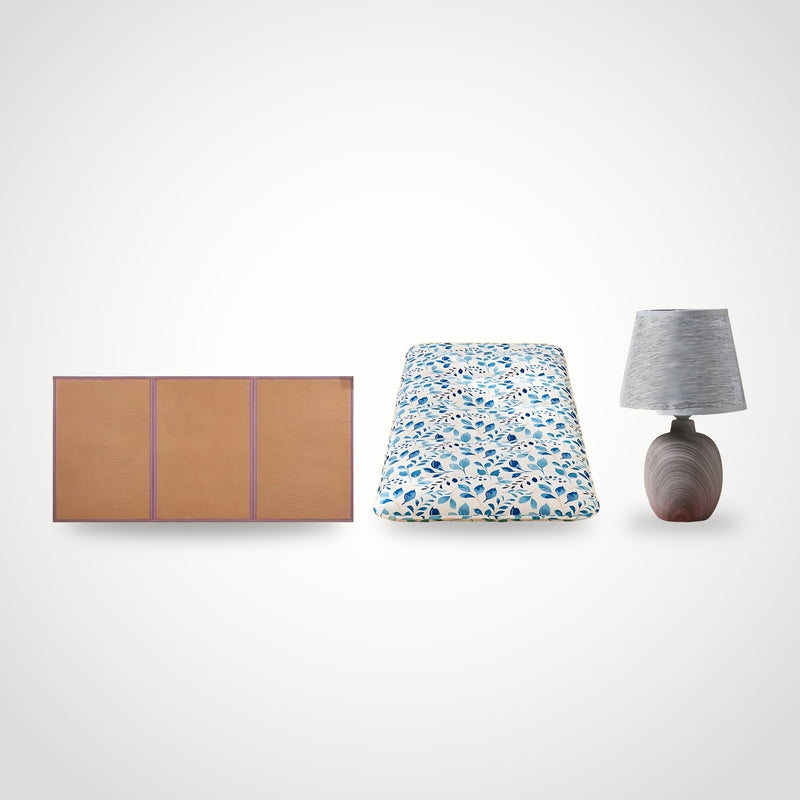 Pack chambre japonaise : futon, tatami, lampe