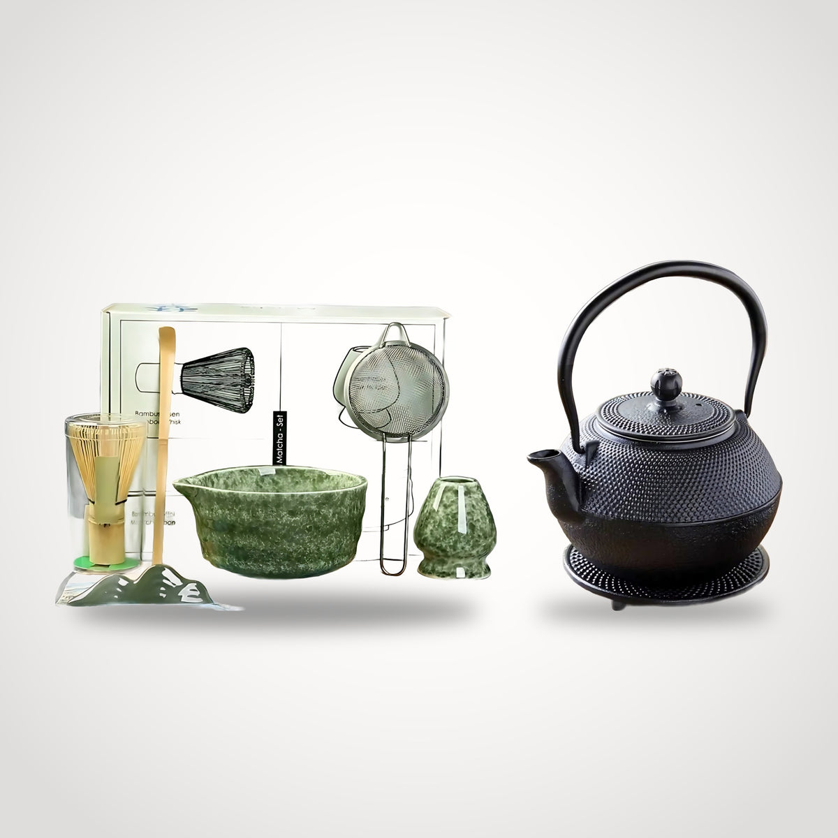 Pack cérémonie du thé japonaise : matcha et fonte