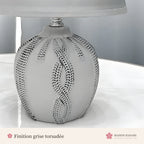 Lampe de chevet japonaise céramique grise – photo 2