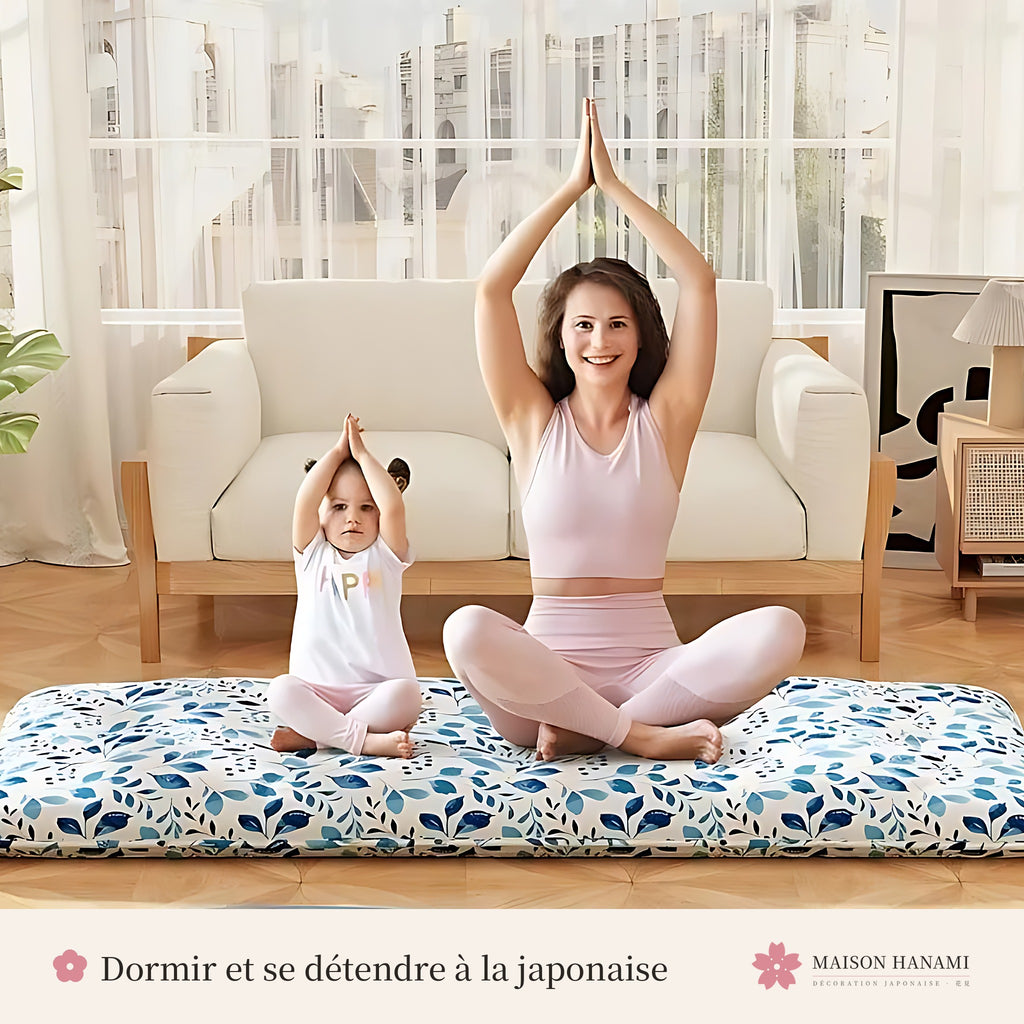 Pack chambre japonaise : futon, tatami, lampe – photo 4
