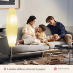 Lampadaire japonais en papier de riz – lot de 2 – photo 3