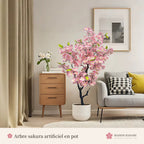 Cerisier japonais artificiel – arbre sakura en pot – photo 2