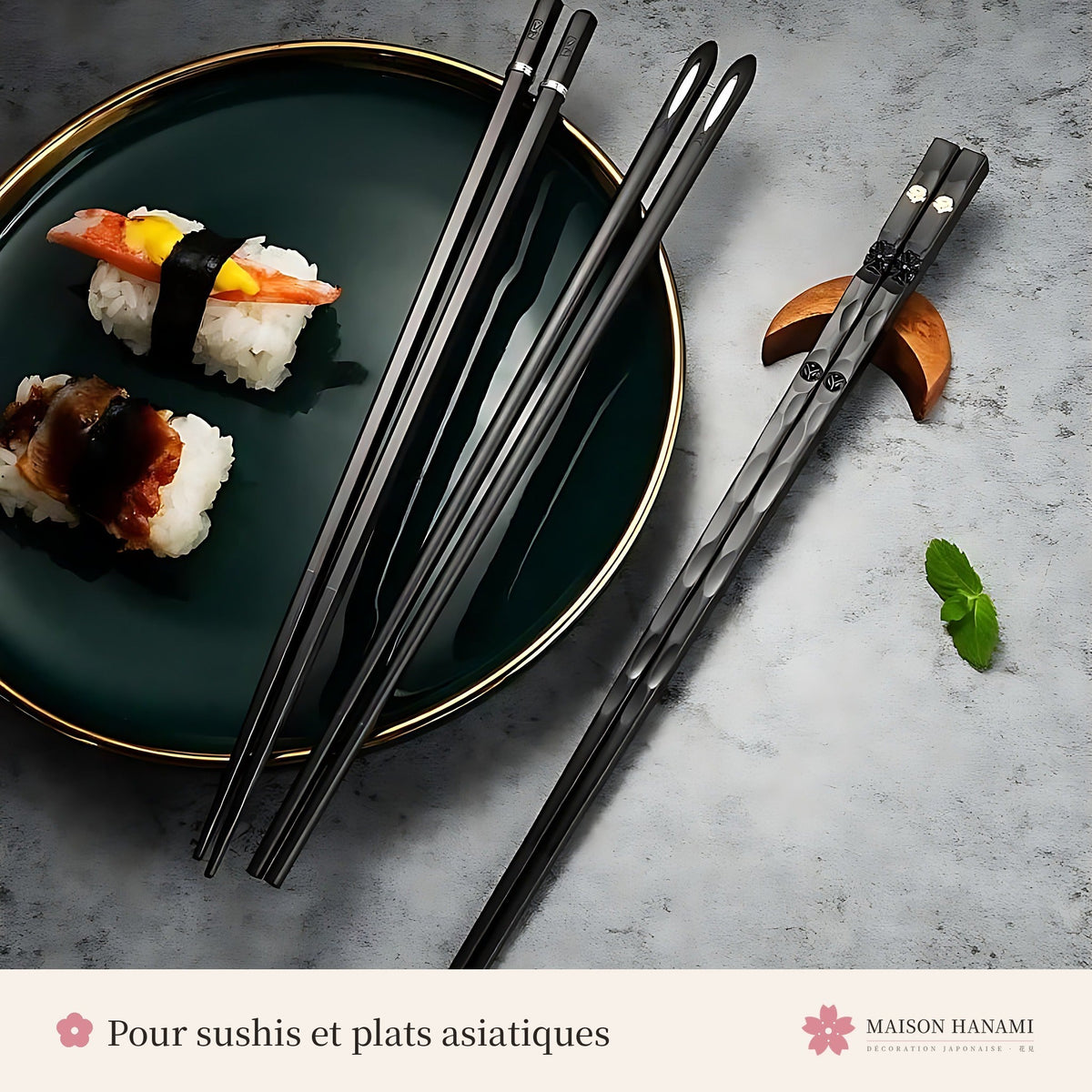 Baguettes japonaises noires
