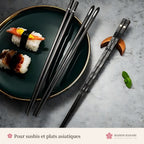 Baguettes japonaises noires – coffret cadeau – photo 2