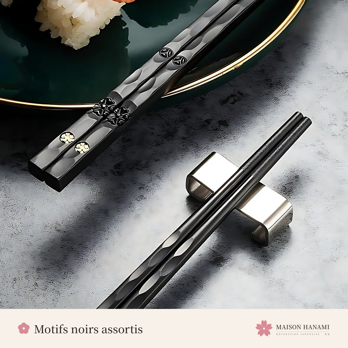 Baguettes japonaises noires – coffret cadeau – photo 3