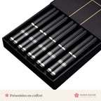 Baguettes japonaises noir et argent – coffret – photo 2