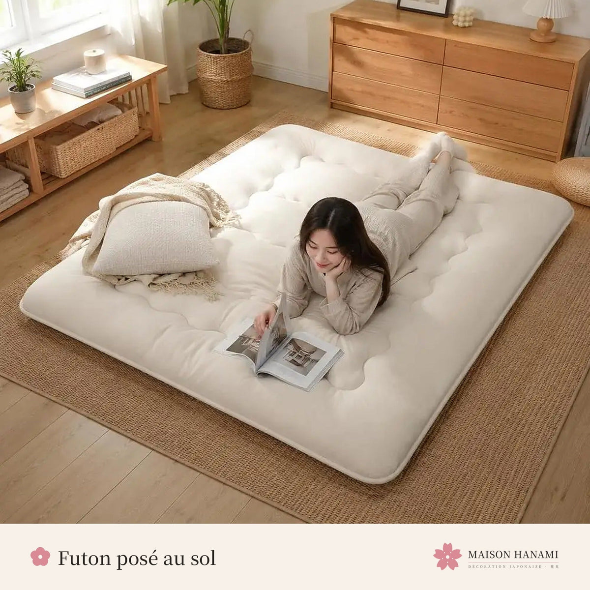 Futon japonais 140 × 200 cm