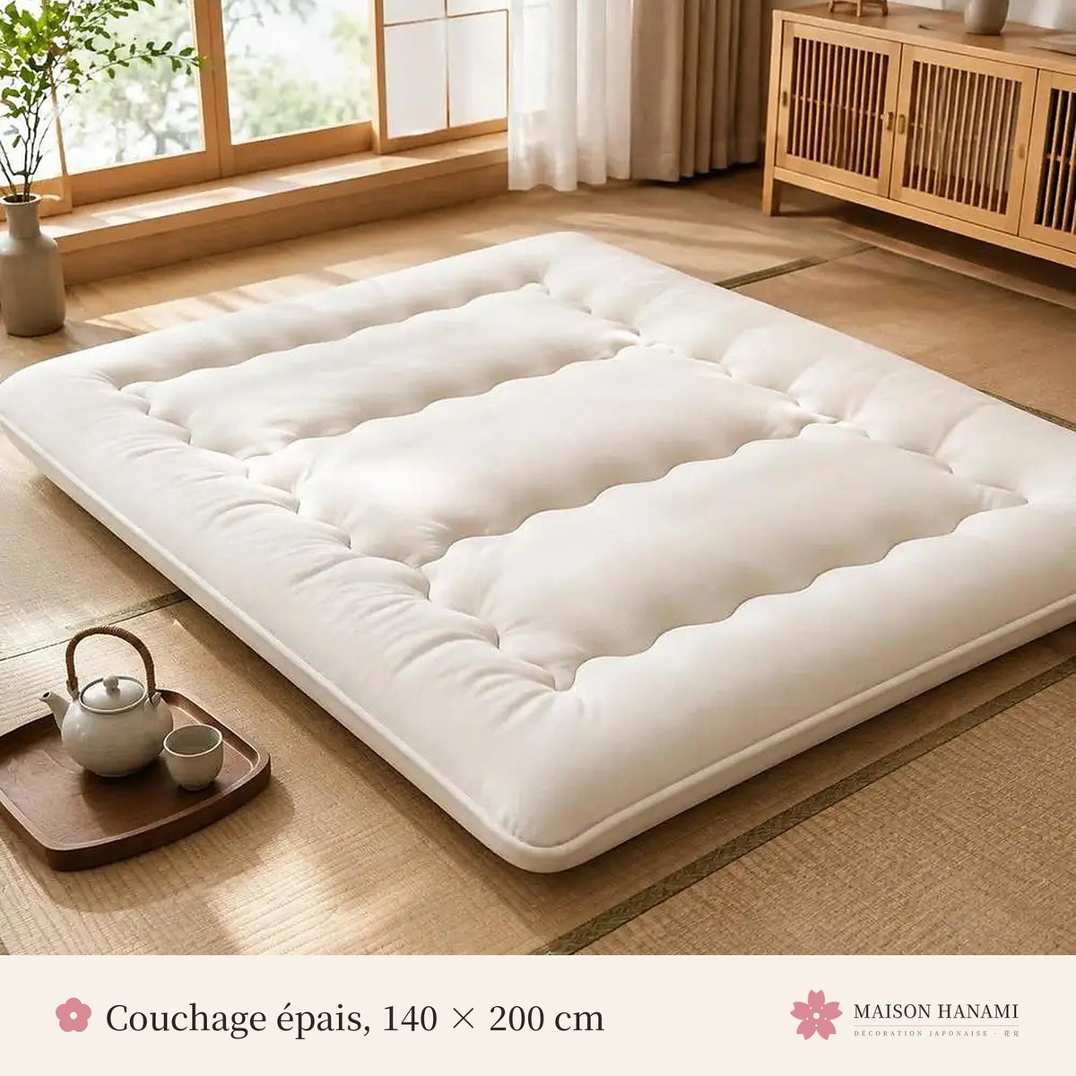 Futon japonais 140 × 200 cm – photo 3