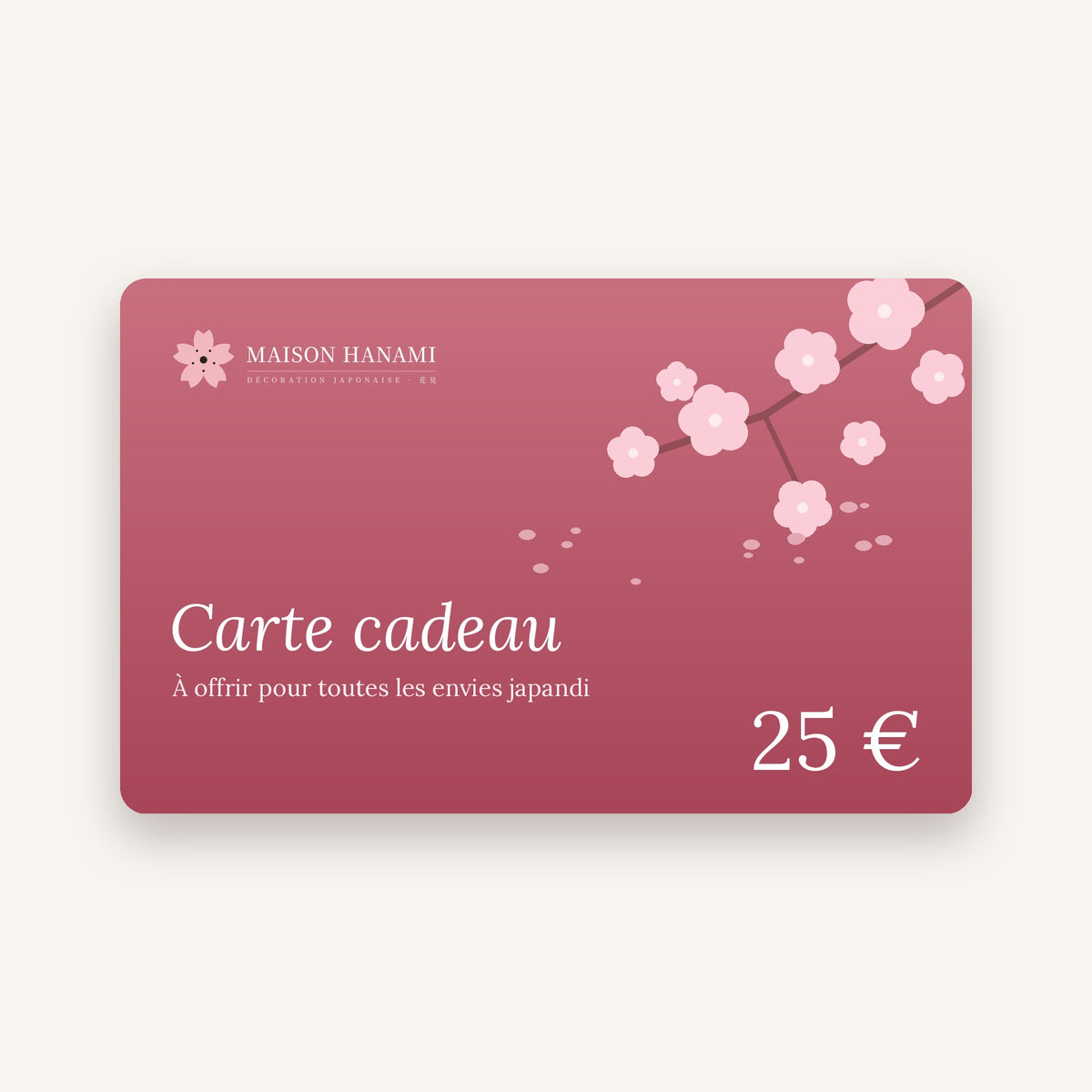 Carte cadeau Maison Hanami