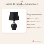 Lampe de chevet japonaise céramique noire – photo 3