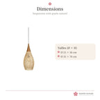 Suspension japonaise en rotin naturel – forme goutte – photo 4