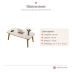 Table basse japonaise pliable blanche – photo 4