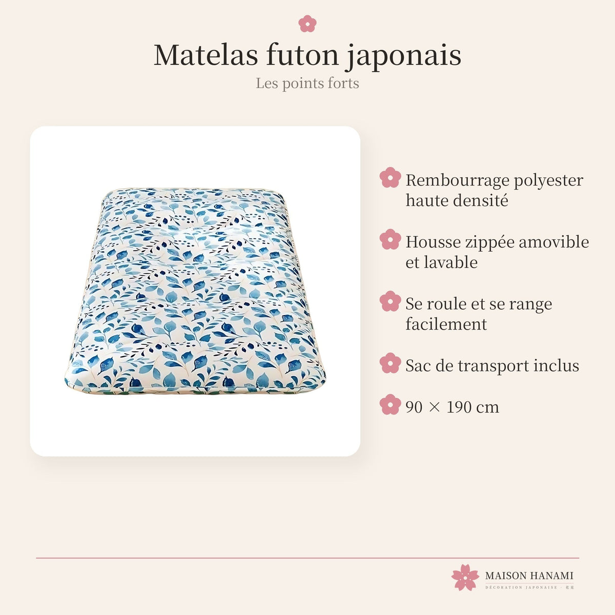 Futon japonais pliable – matelas futon de sol – photo 4