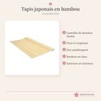 Tapis japonais en bambou – tapis de salon – photo 4
