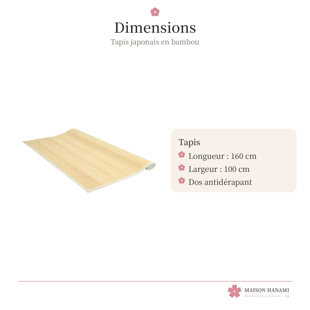 Tapis japonais en bambou – tapis de salon – photo 5