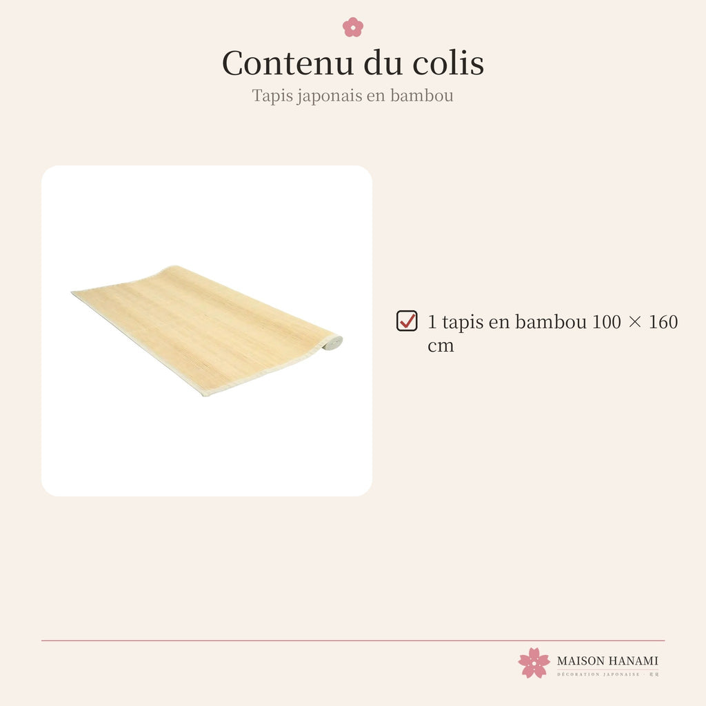 Tapis japonais en bambou – tapis de salon – photo 6