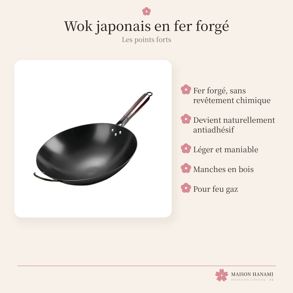 Wok japonais traditionnel en fer forgé – photo 4