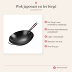 Wok japonais traditionnel en fer forgé – photo 4