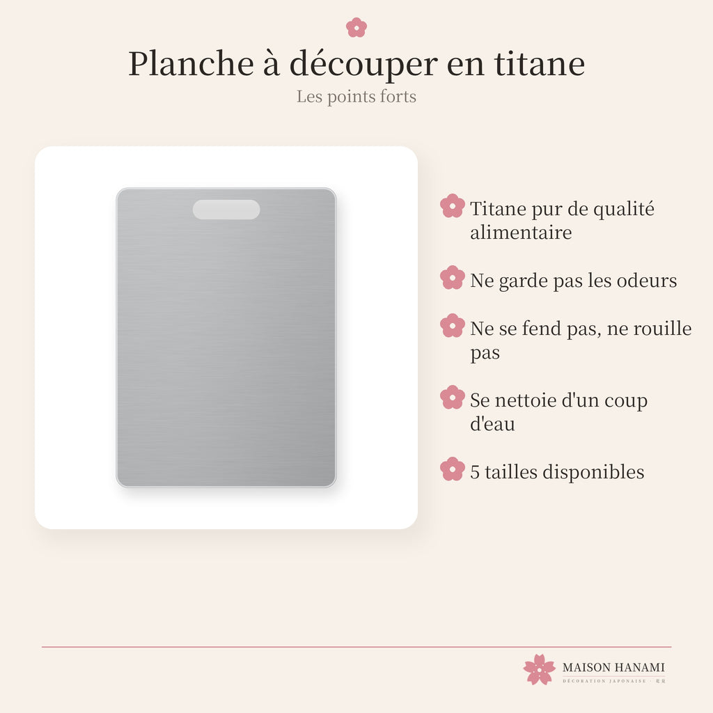 Planche à découper en titane – qualité alimentaire – photo 3