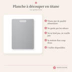 Planche à découper en titane – qualité alimentaire – photo 3