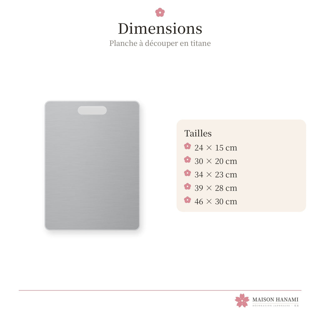 Planche à découper en titane – qualité alimentaire – photo 4