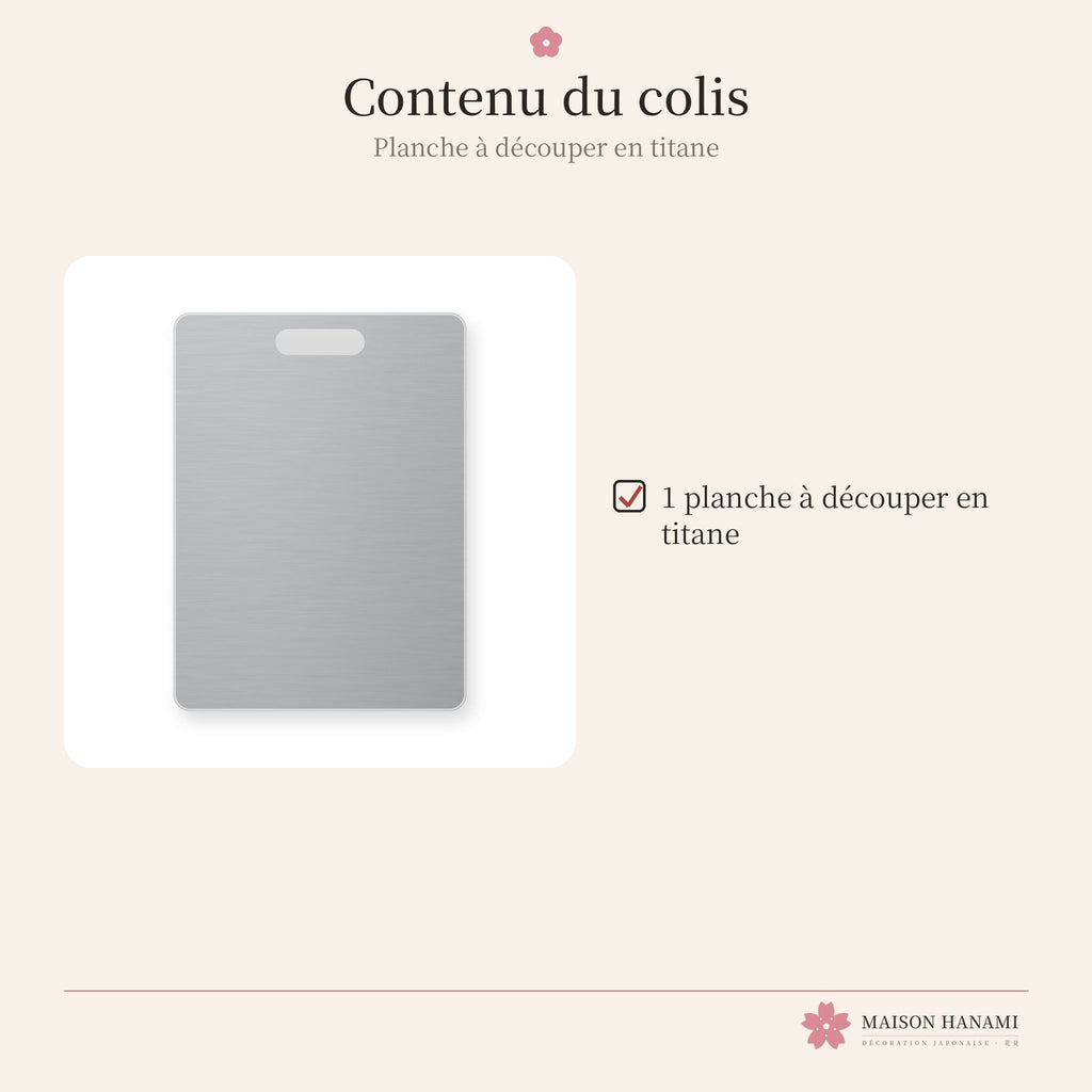 Planche à découper en titane – qualité alimentaire – photo 5
