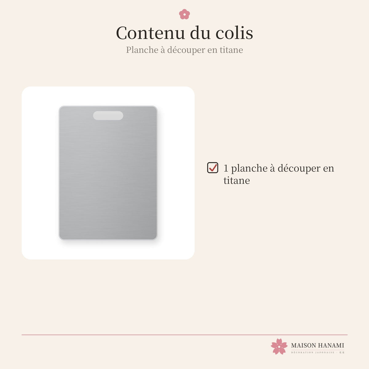 Planche à découper en titane – qualité alimentaire – photo 5