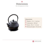 Service à thé japonais en fonte – théière et tasses – photo 5