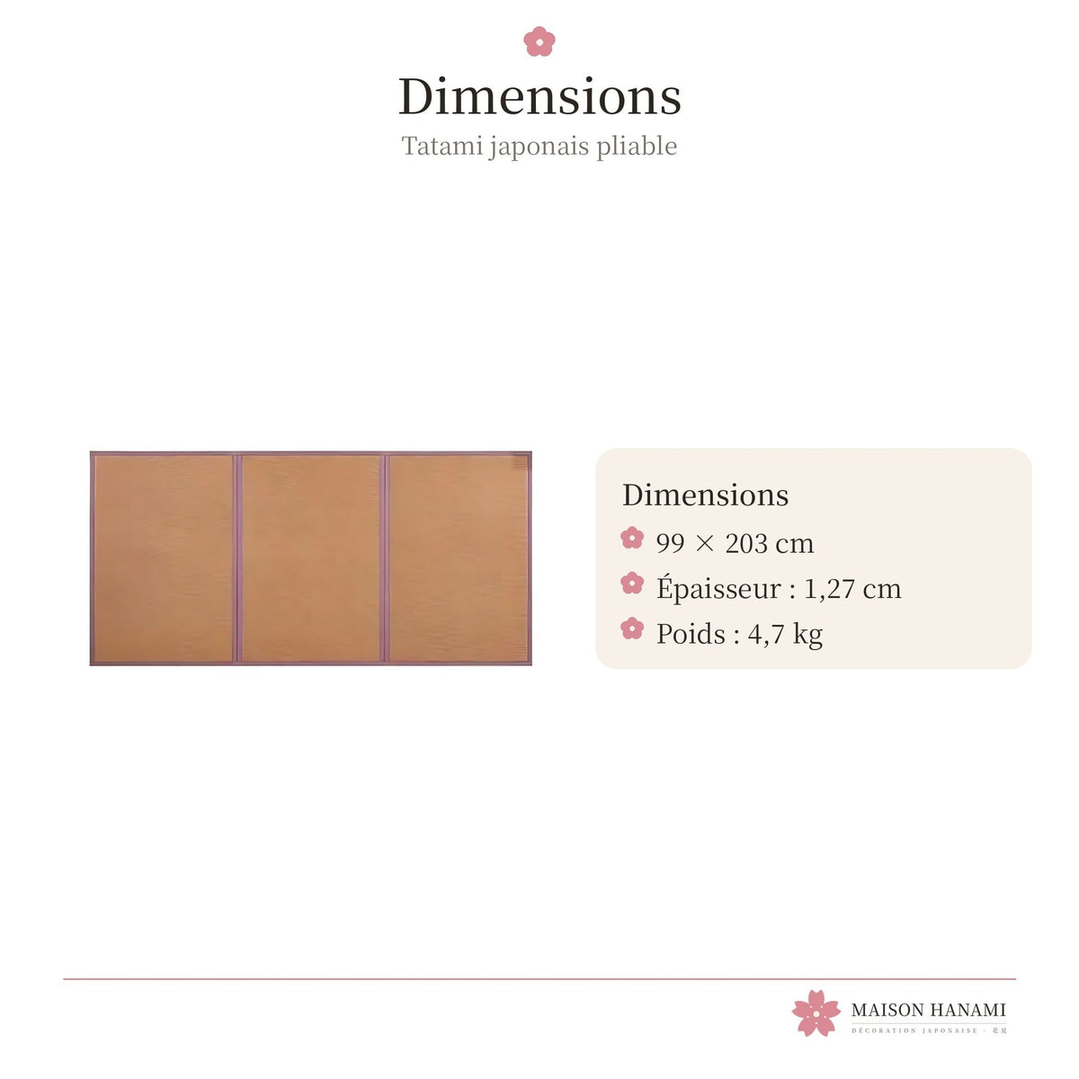 Tatami japonais pliable – matelas tatami de sol – photo 5