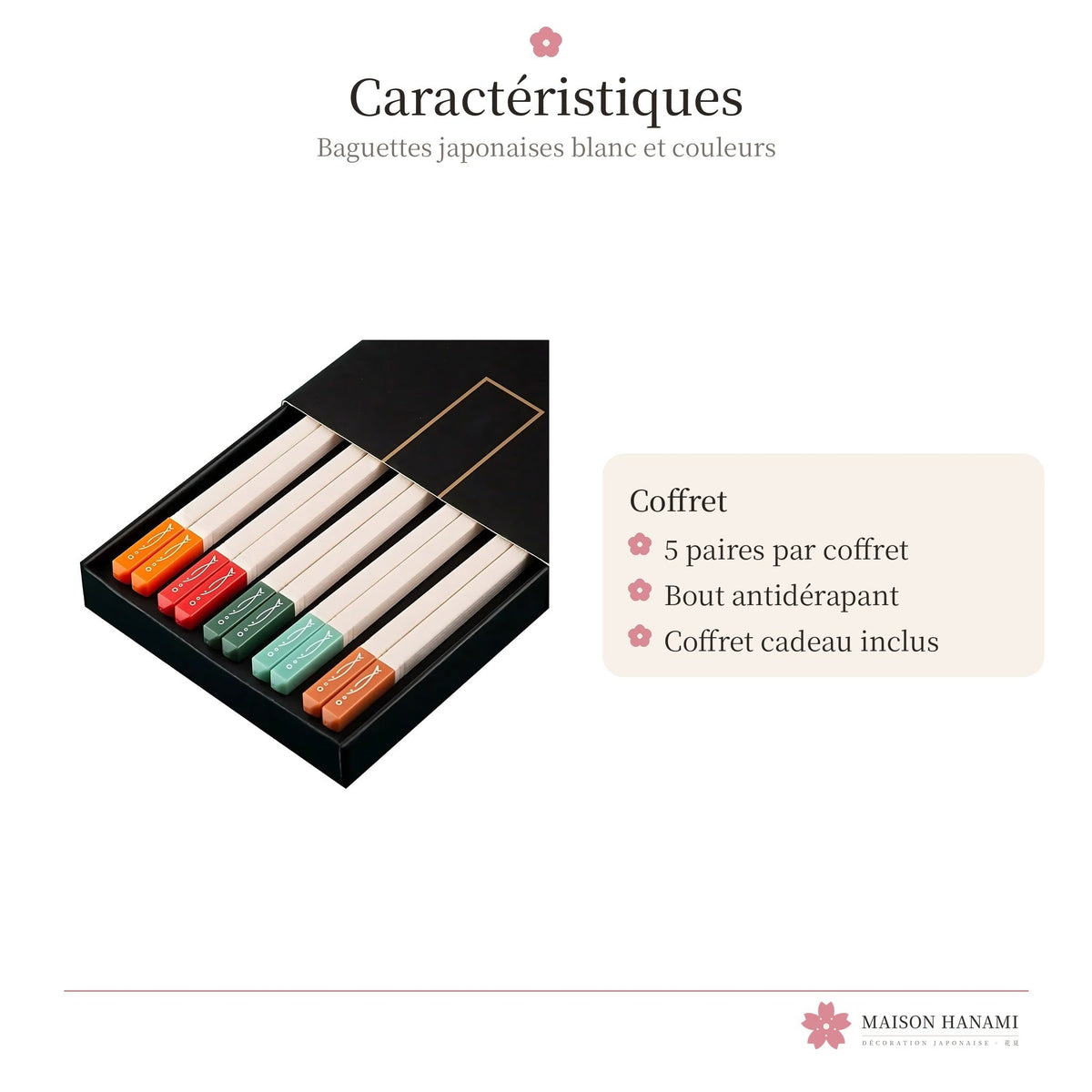 Baguettes japonaises colorées – coffret cadeau – photo 5