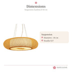 Suspension japonaise en bambou tressé Ø 50 cm – photo 5