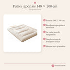 Futon japonais 140 × 200 cm – photo 4
