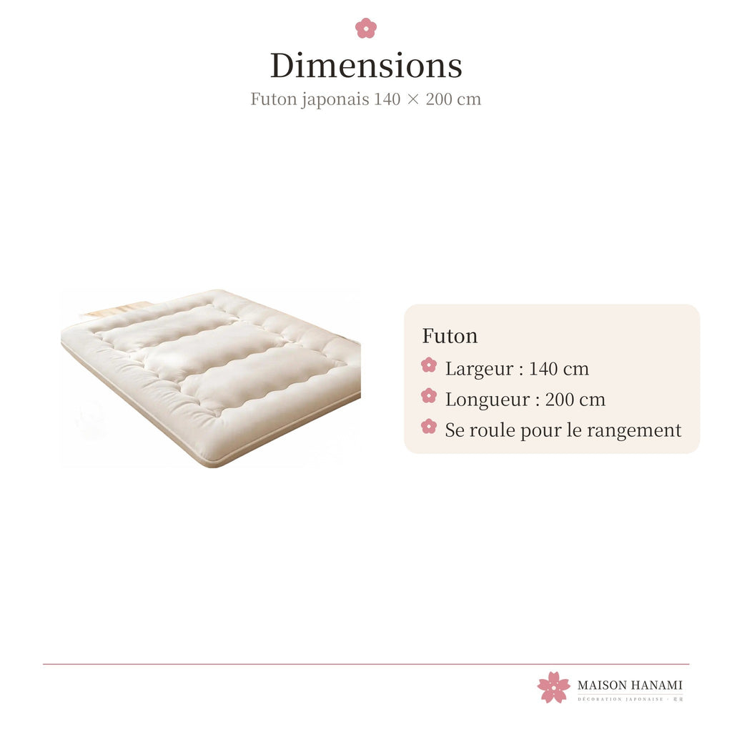 Futon japonais 140 × 200 cm – photo 5