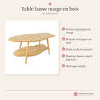 Table basse nuage en bois – photo 4