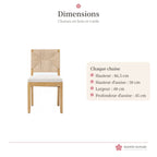 Lot de 2 chaises en bois, rotin et corde – photo 5