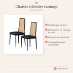 Lot de 2 chaises à dossier cannage – photo 4