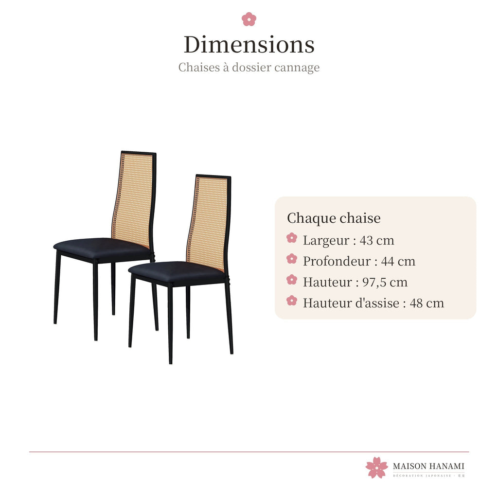Lot de 2 chaises à dossier cannage – photo 5
