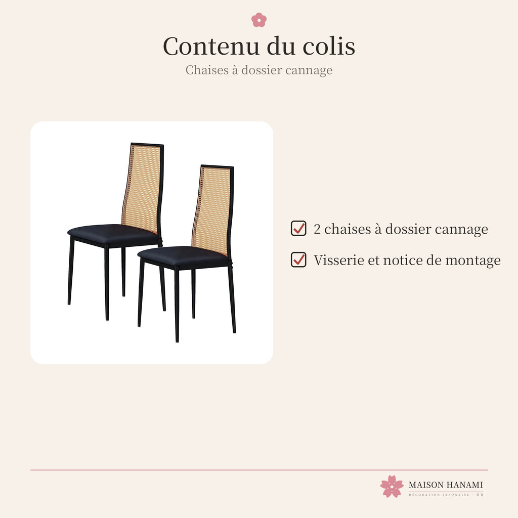 Lot de 2 chaises à dossier cannage – photo 6
